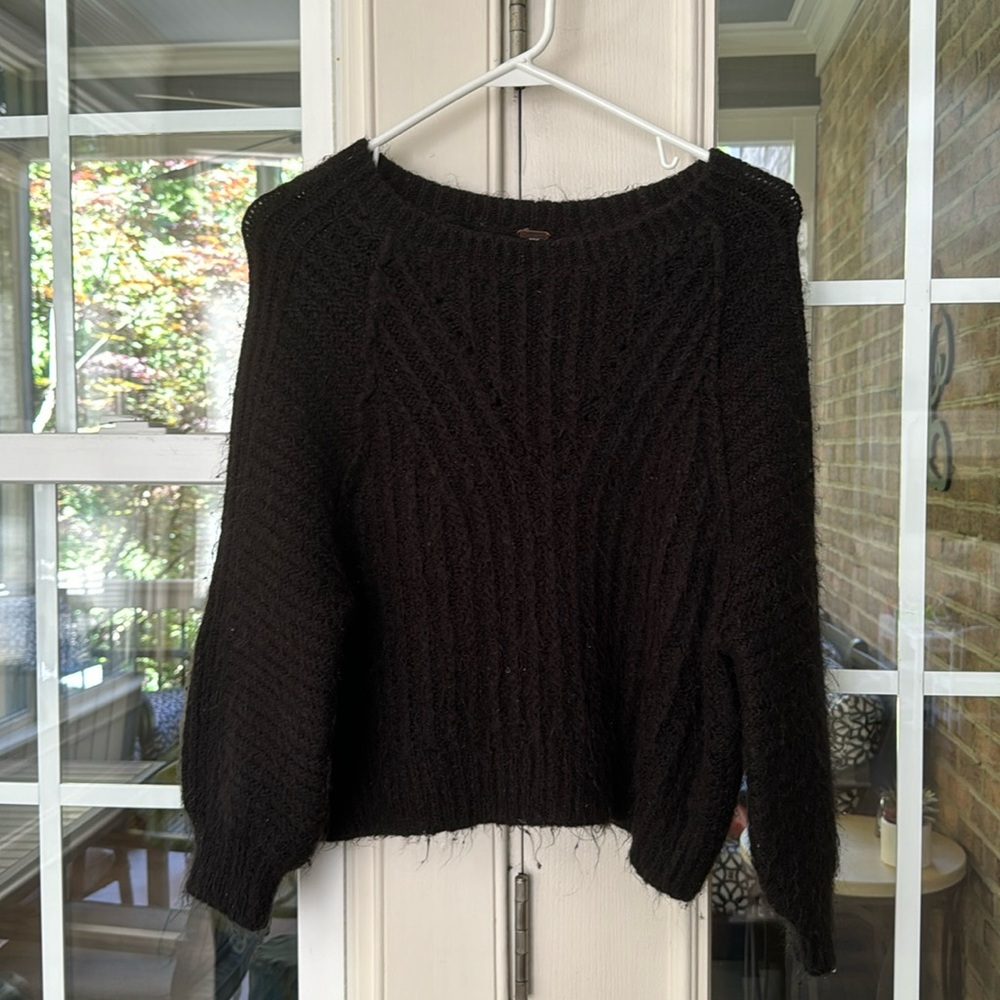 Free people black sweater XS
